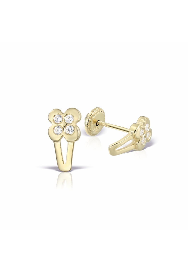 Cercei pentru fete - aur 14 KT - inchidere cu protectie