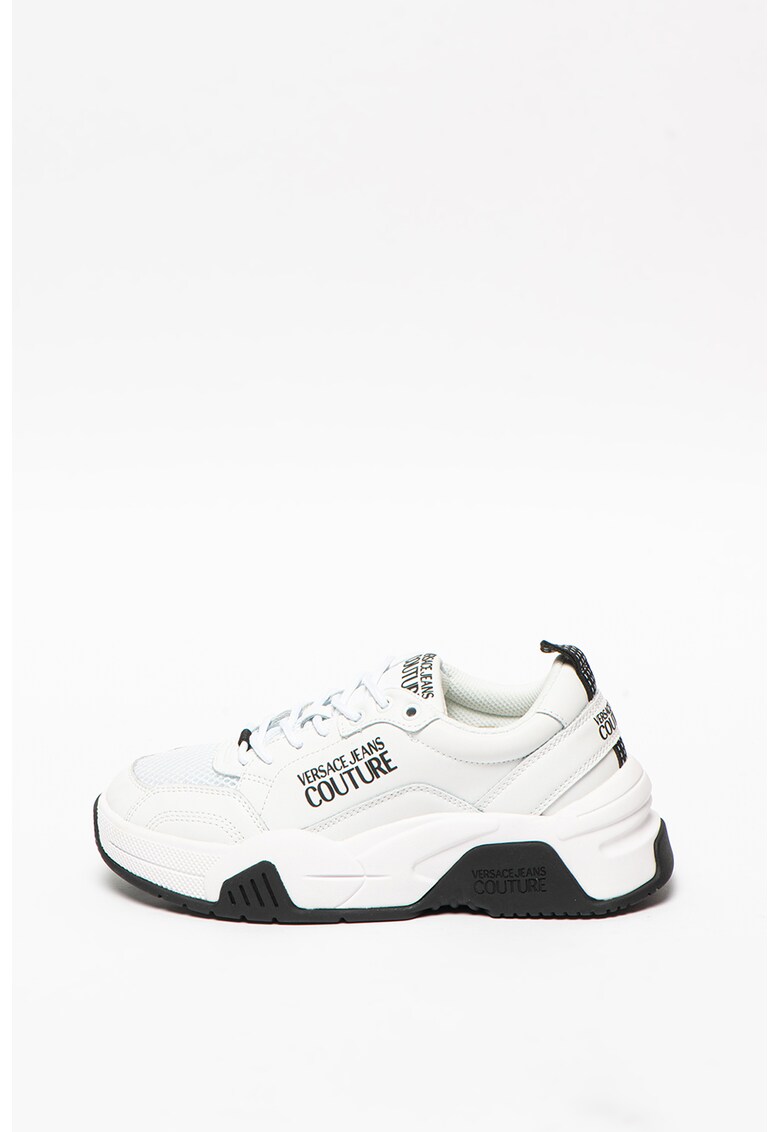 Pantofi sport din piele cu insertii din material textil Pantofi sport din piele cu insertii din material textil