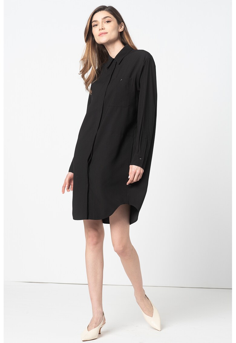 Rochie mini tip camasa cu buzunar pe piept