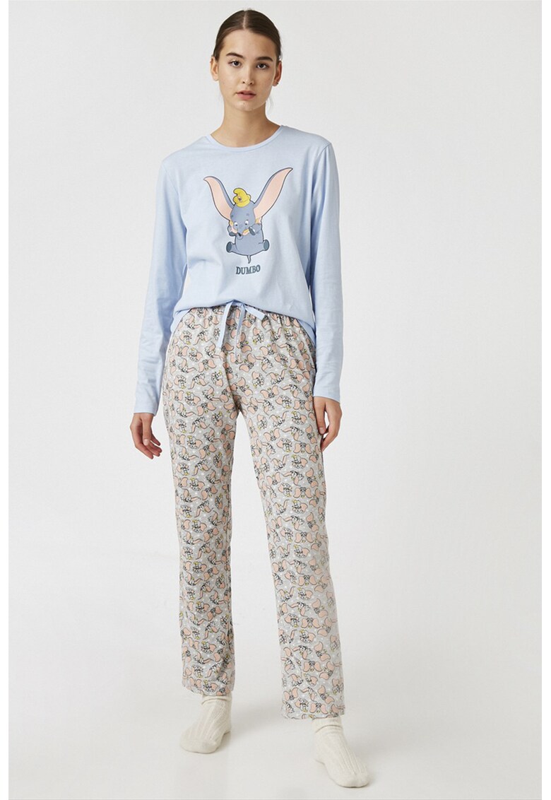 Bluza si pantaloni de pijama cu Dumbo