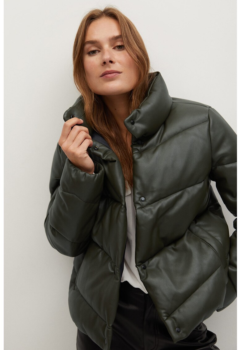 Geaca matlasata de piele ecologica Anorak