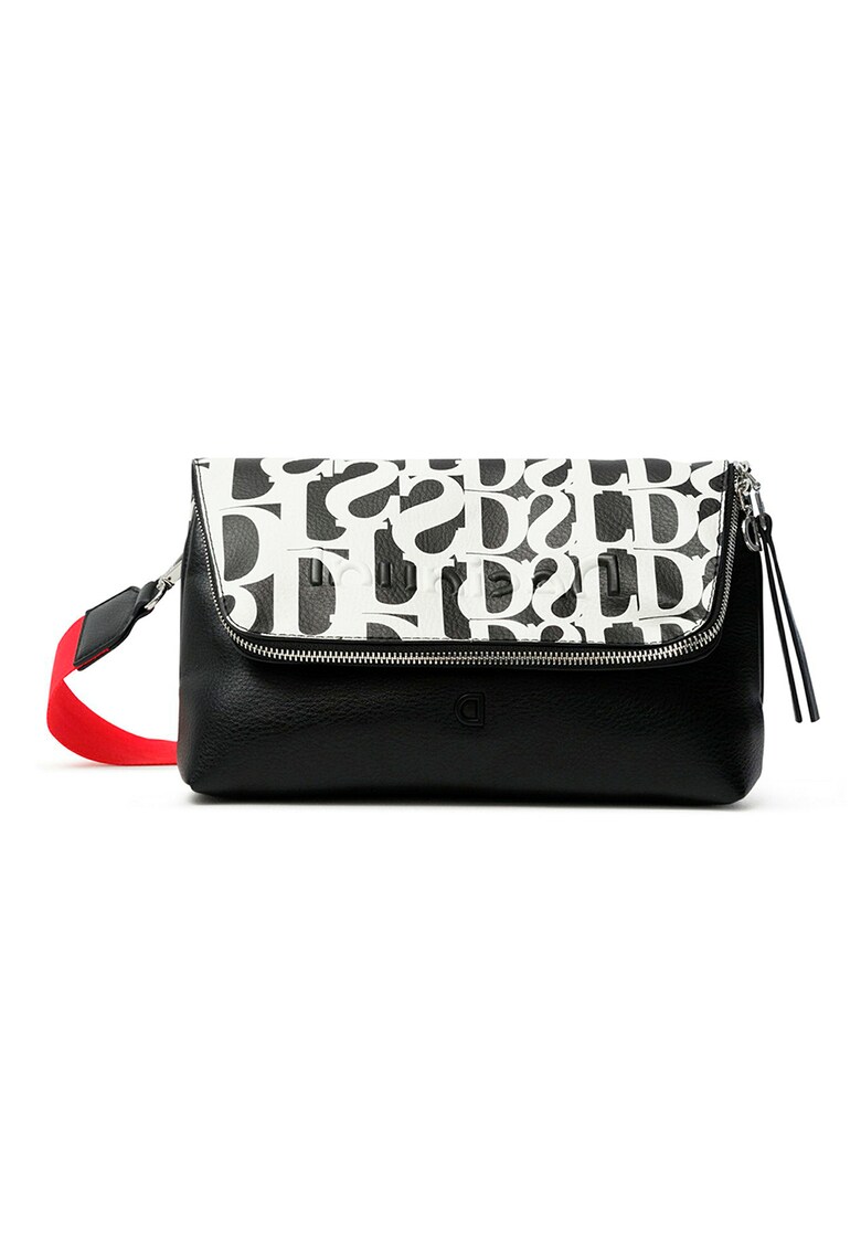 Geanta crossbody cu imprimeu logo
