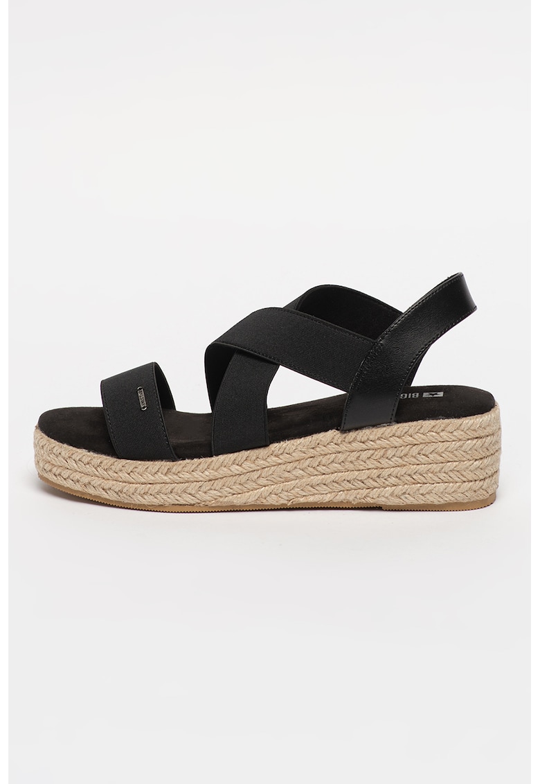 Sandale tip espadrile cu talpa wedge