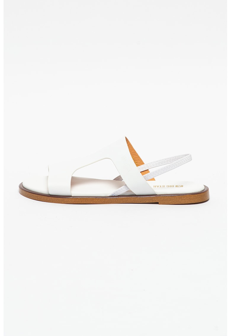 Sandal slingback de piele