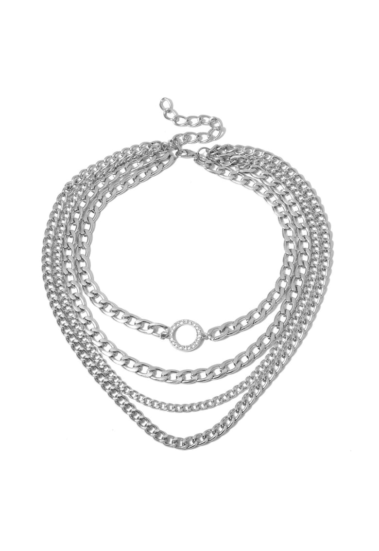 Colier in 4 straturi - argintiu - Malia C4 -