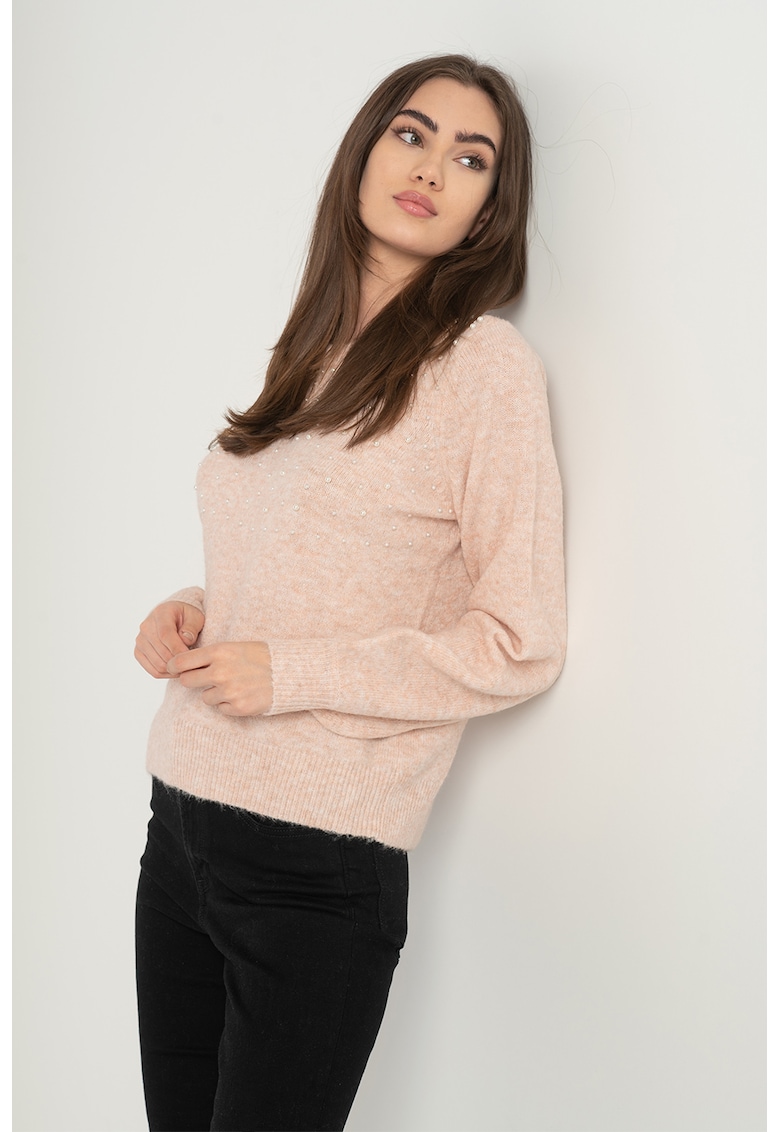 Pulover decorat cu perle Plaza