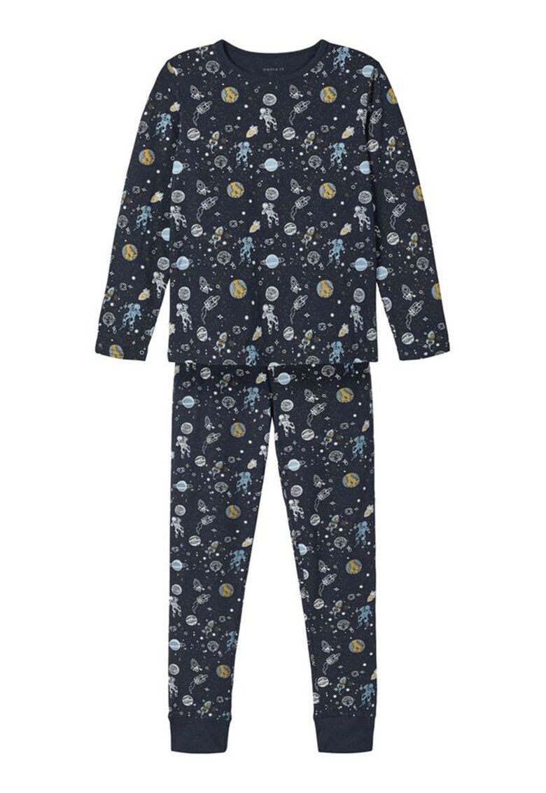 Pijama din amestec de bumbac organic - cu imprimeu