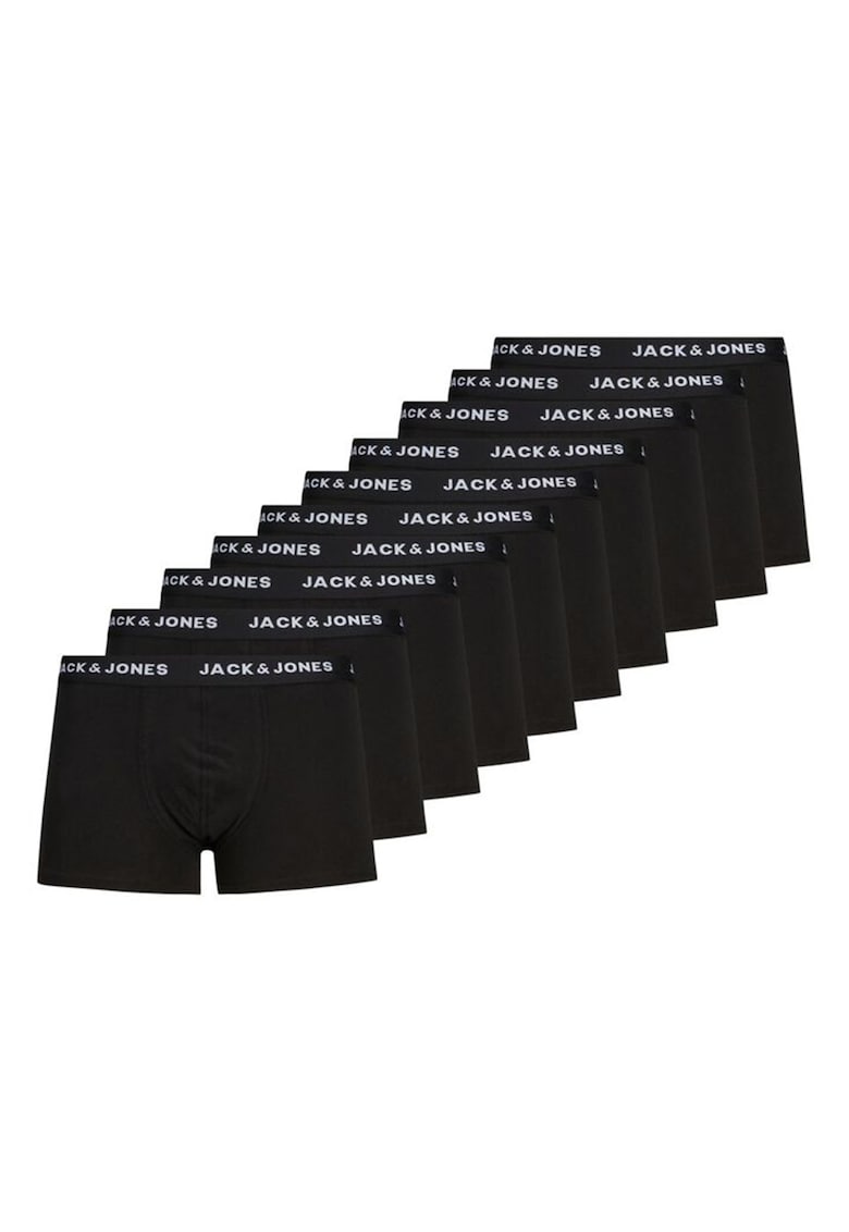 Set de boxeri cu banda elastica si logo - 10 perechi