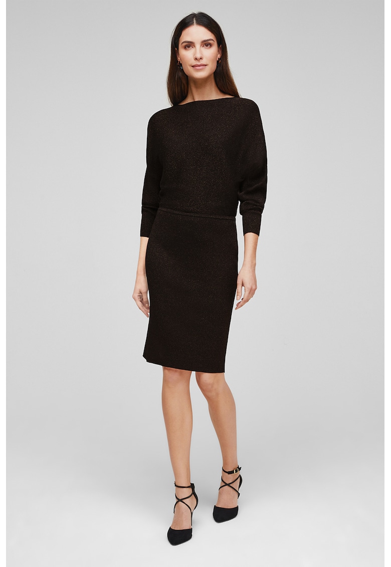 Rochie tricotata fin cu aspect stralucitor