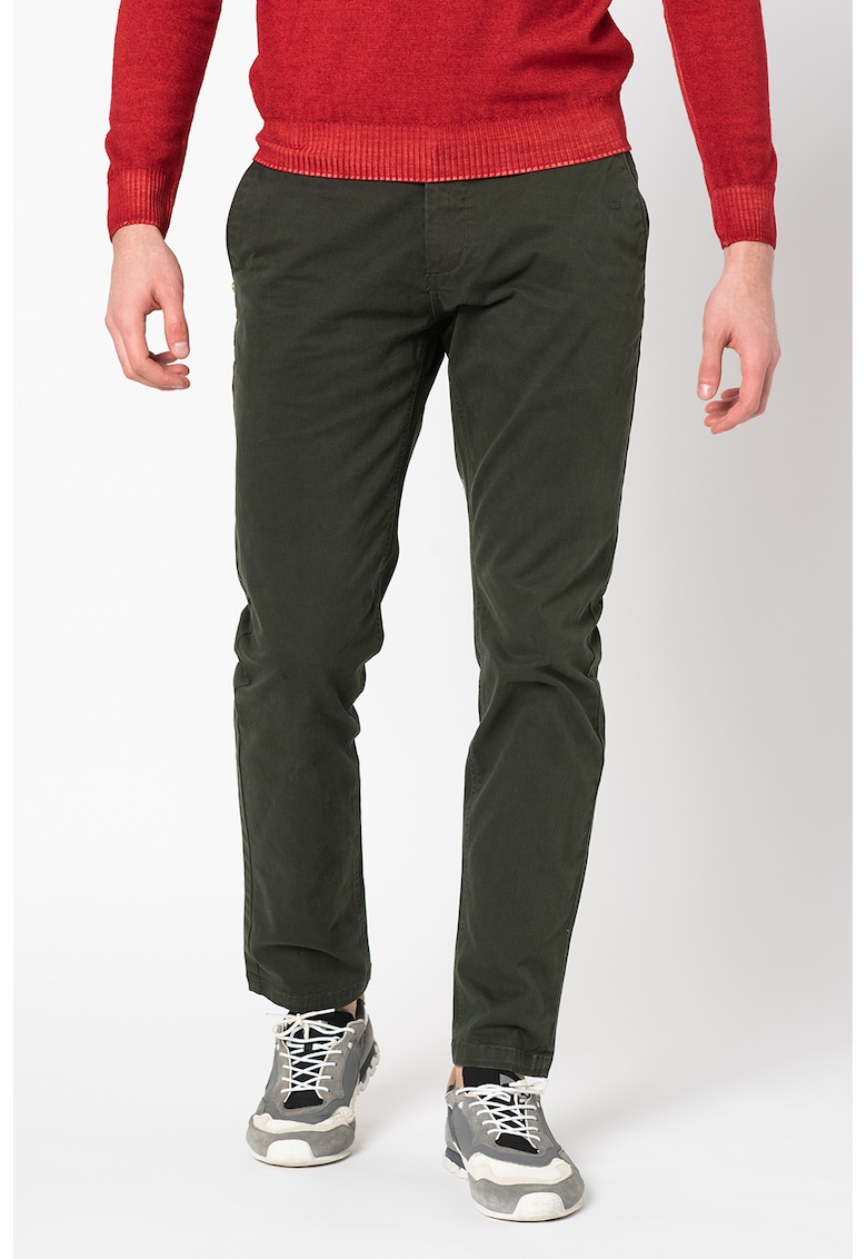 Pantaloni chino conici cu aspect texturat Napier