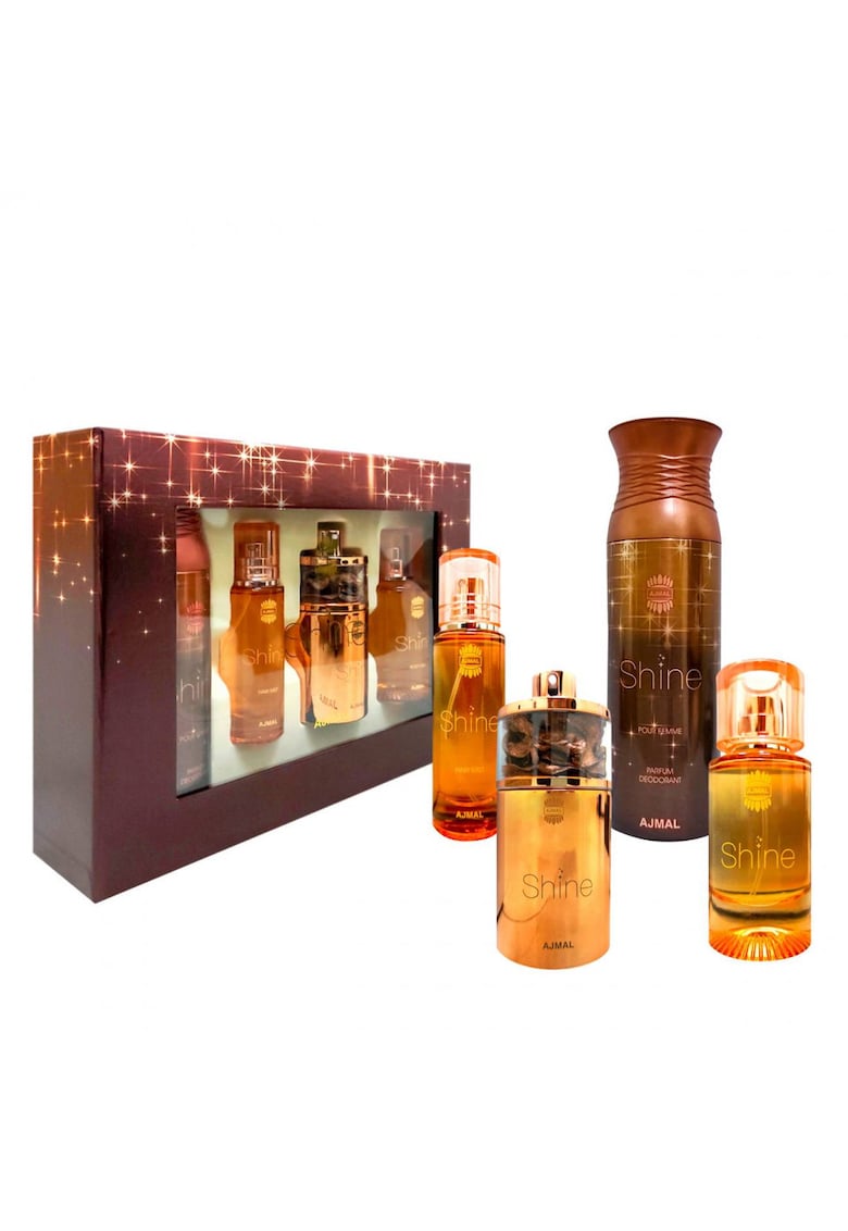 Set Cadou Shine - Femei : 75 ml Apa de de Parfum + 100 ml Lotiune de corp + Hair Mist 30 ml + Deodorant 200 ml