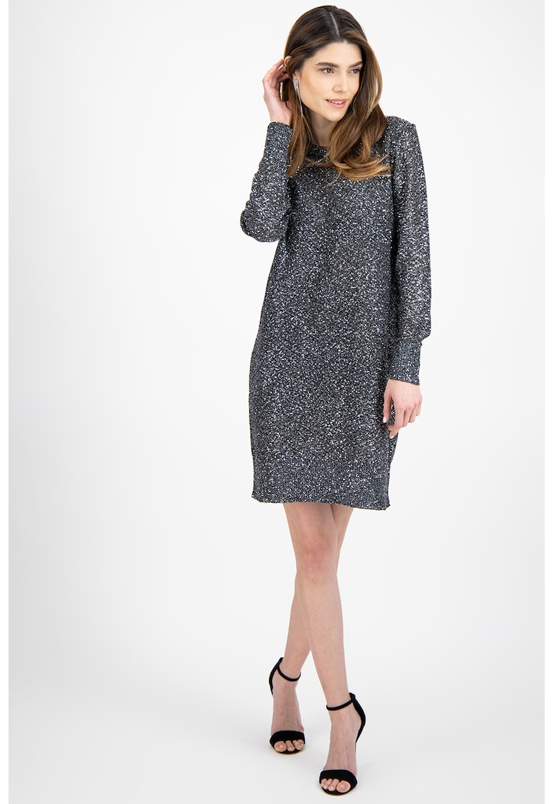Rochie tip pulover cu aspect stralucitor