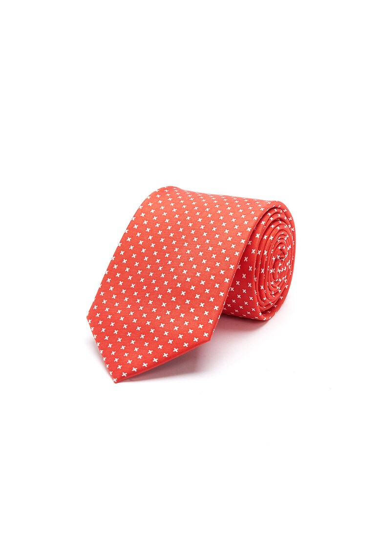 Cravata de matase cu imprimeu geometric