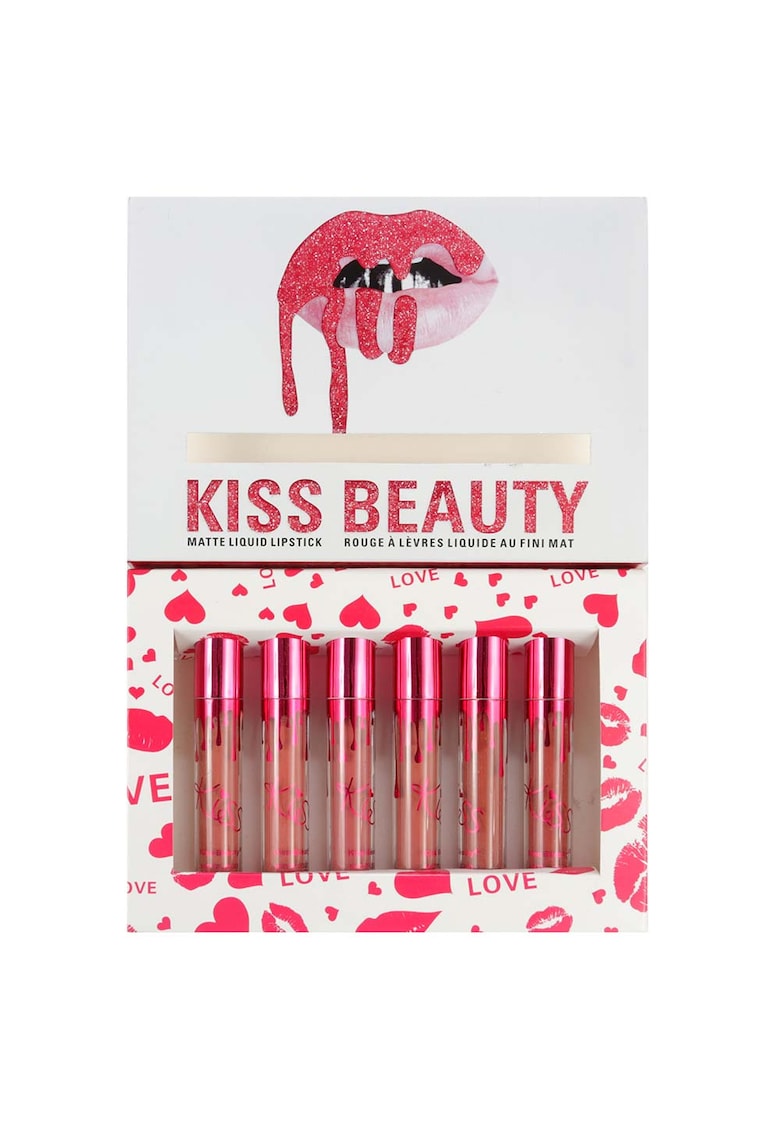 Set Cadou 6 Rujuri Lichide Mate - Rezistente la Transfer -  Matte Liquid Lipstick - 6 x 10 ml