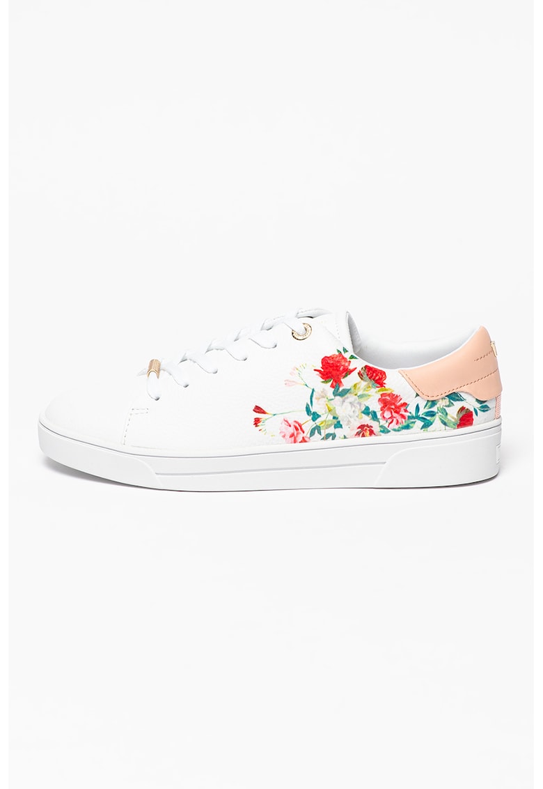 Pantofi sport de piele cu detalii florale Hayiden fashiondays.ro imagine noua