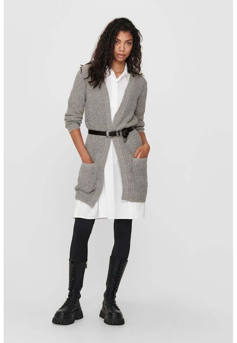 Cardigan fara inchidere cu buzunare laterale