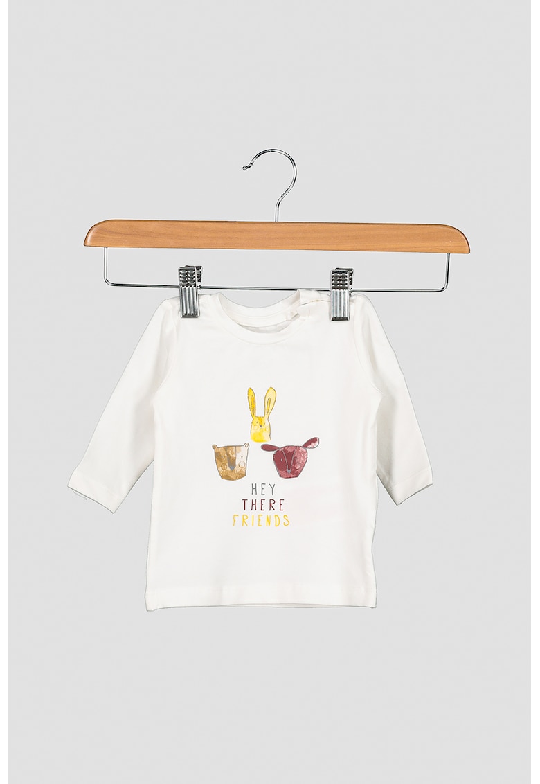 Bluza din amestec de bumbac organic cu imprimeu