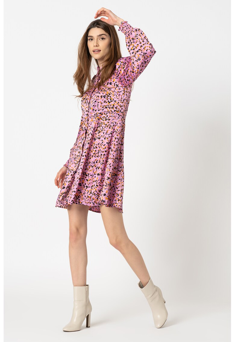 Rochie tip camasa cu model abstract