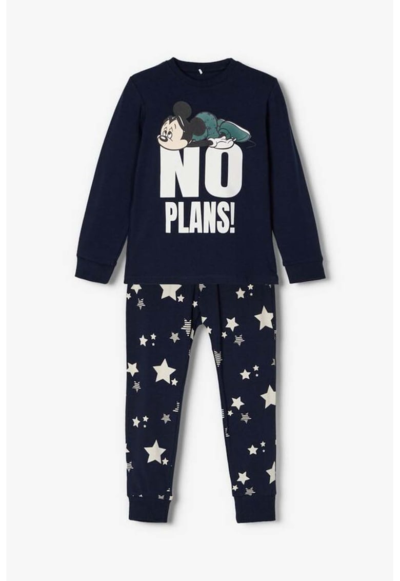 Pijama din amestec de bumbac organic cu imprimeu