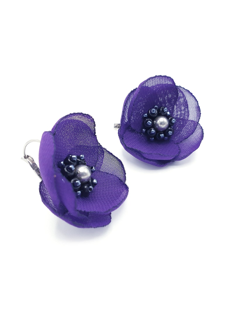 Cercei dama eleganti cu tortita - Zia Fashion - Mov