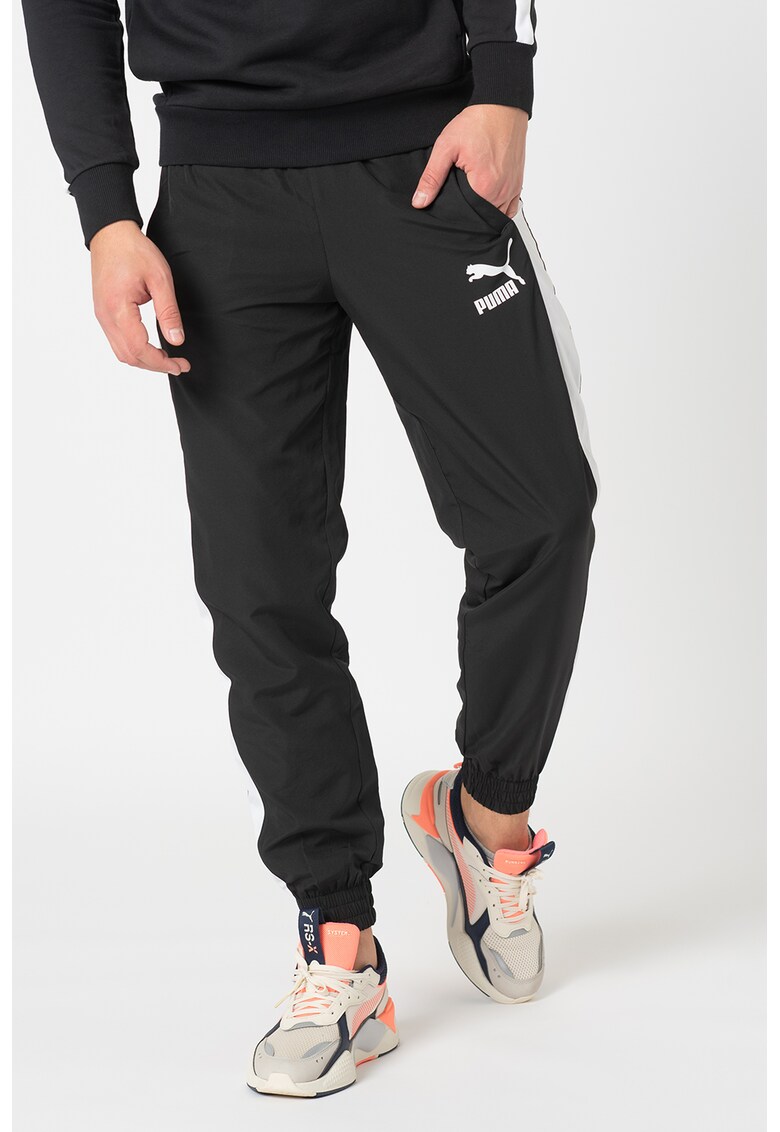 Pantaloni de trening cu insertii contrastante Iconic T7