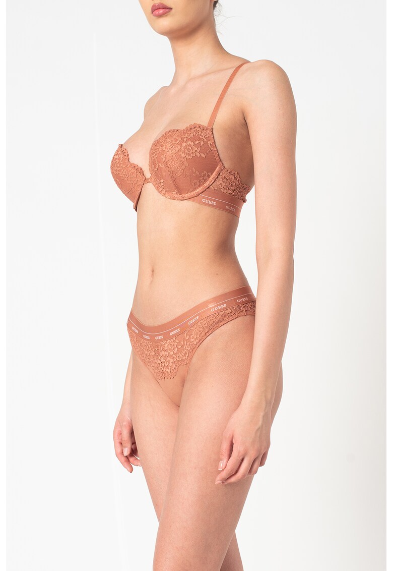 Sutien push-up cu strat exterior de dantela