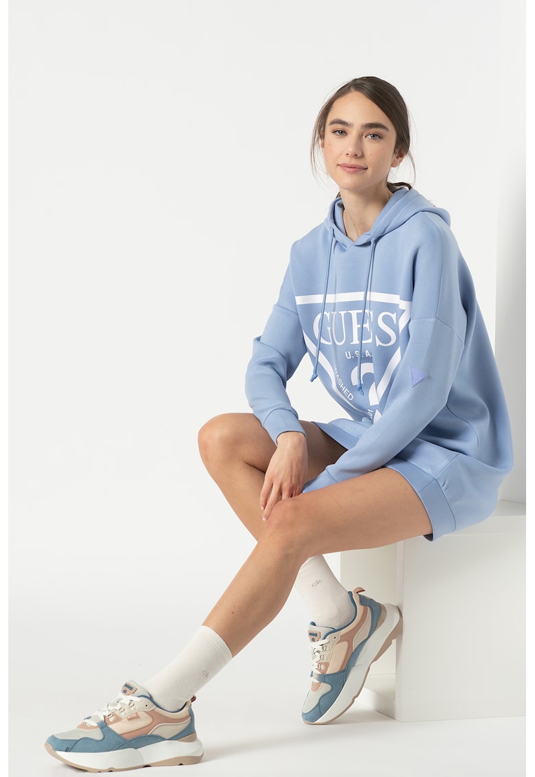 Rochie tip hanorac cu imprimeu logo