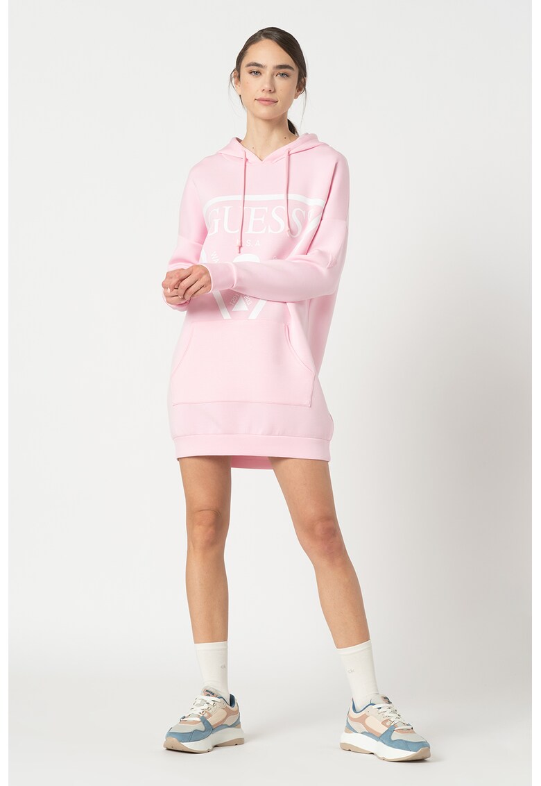 Rochie tip hanorac cu imprimeu logo