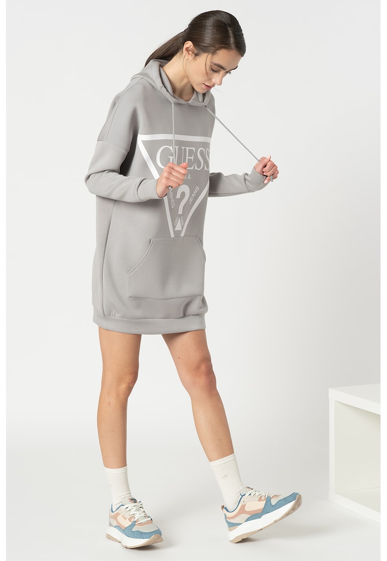 Rochie tip hanorac cu imprimeu logo