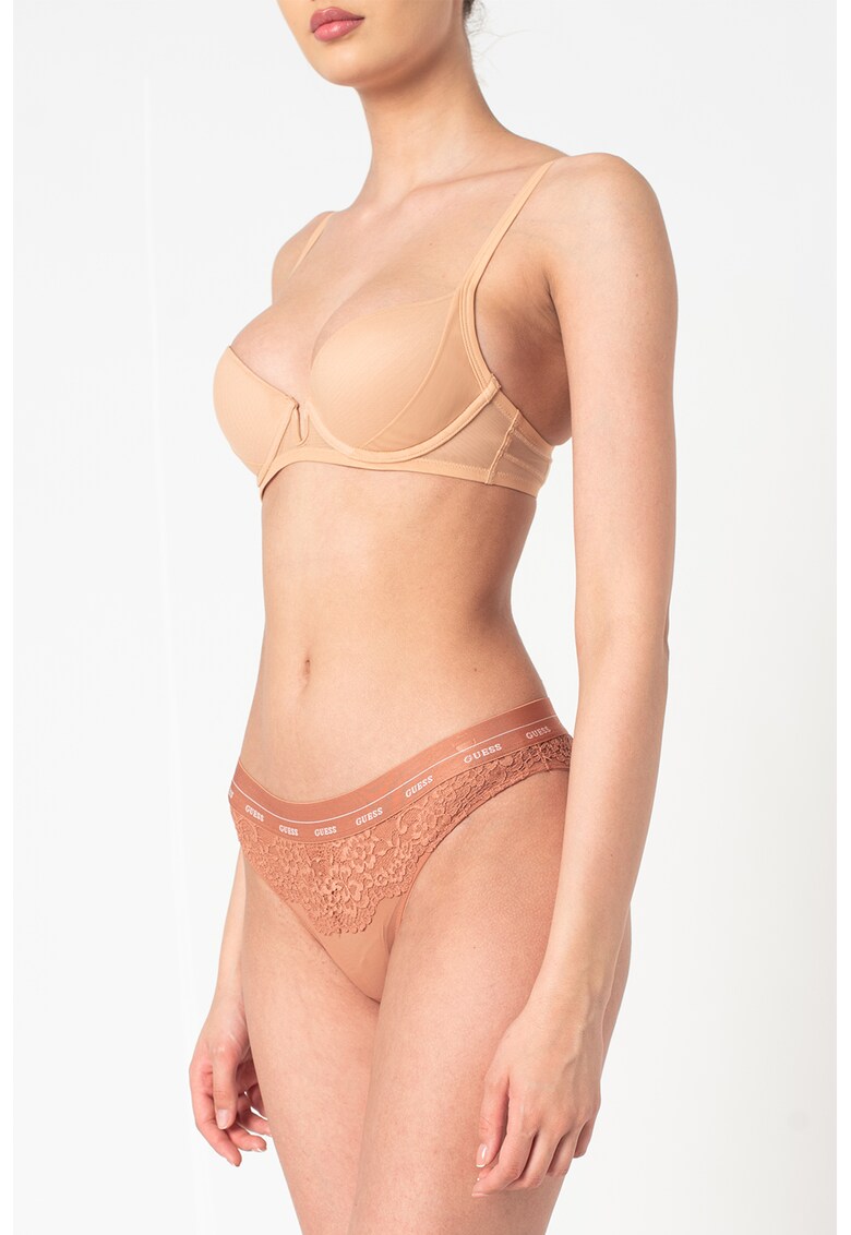 Sutien push-up cu insertie din plasa