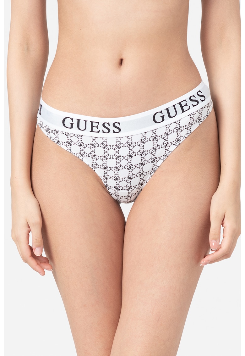Chiloti tanga cu model monograma