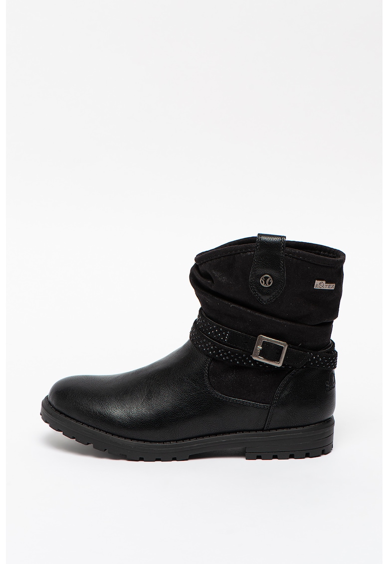 Ghete mid-calf de piele ecologica