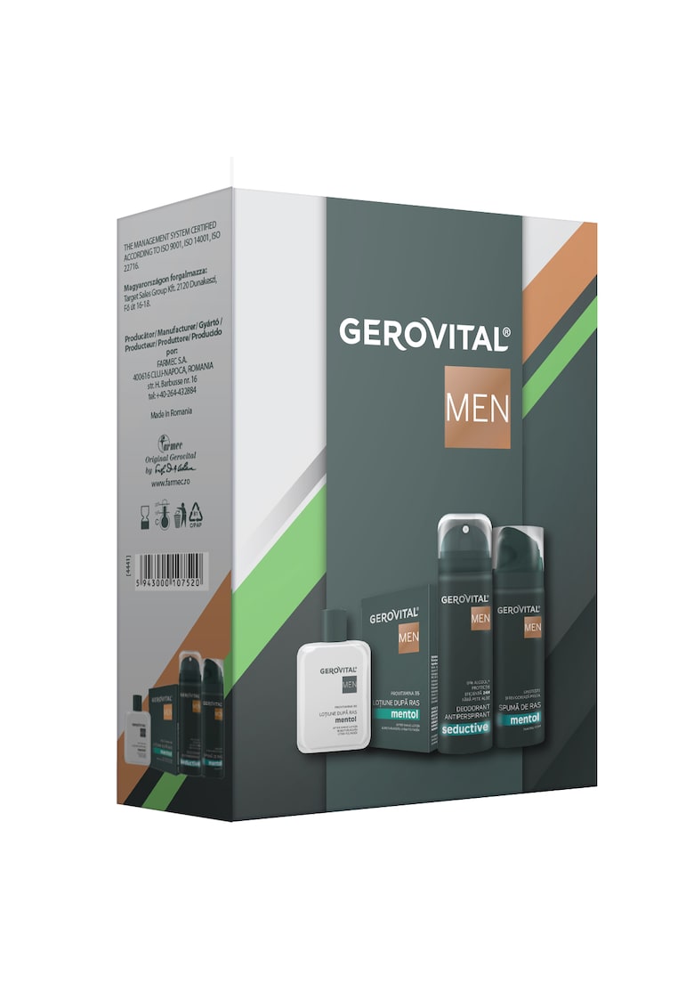 Pachet cadou Men: Spuma de ras Mentol - 200 ml + Lotiune dupa ras Mentol - 100 ml + Deodorant antiperspirant - 150 ml