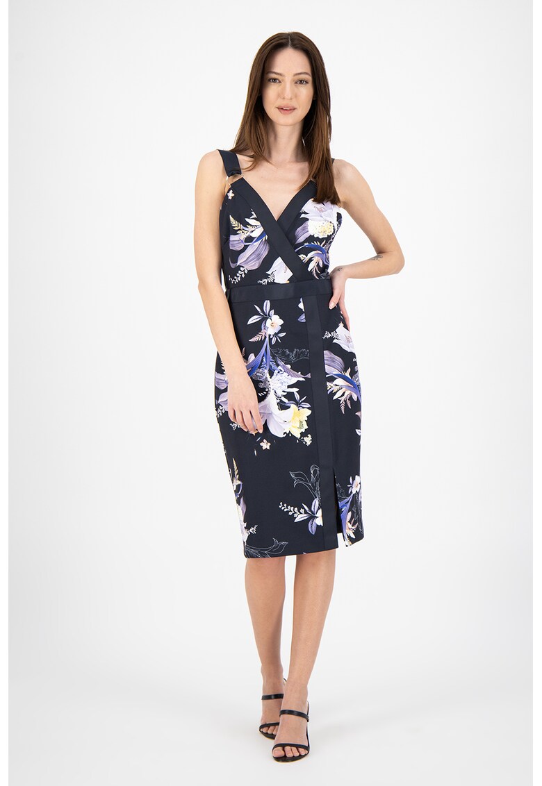 Rochie fara maneci cu model floral