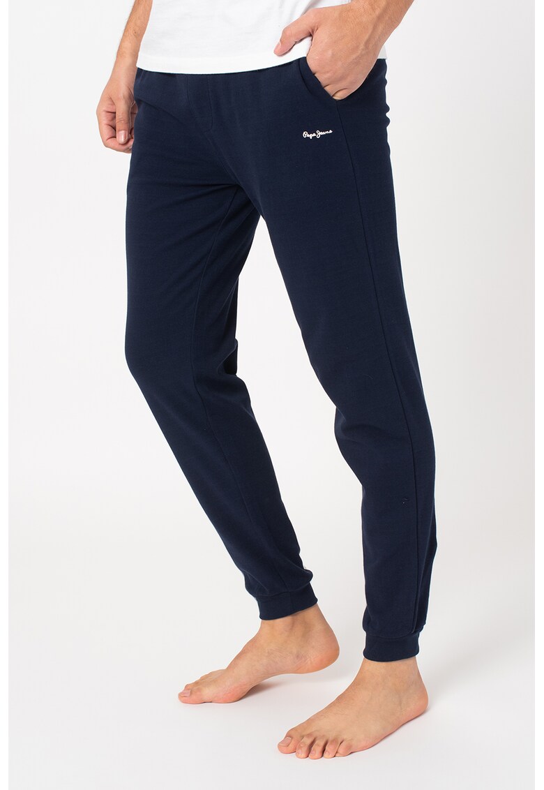 Pantaloni de pijama cu banda logo in talie Hagan