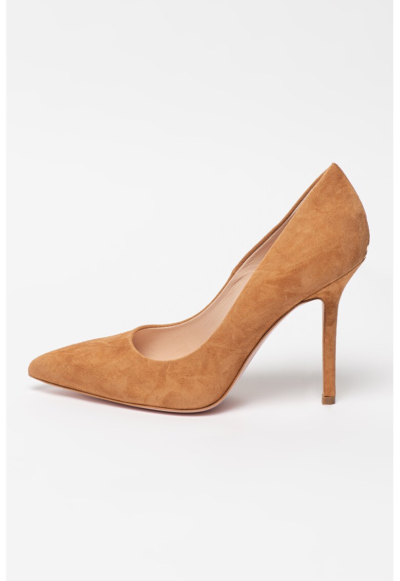 Pantofi din piele intoarsa cu toc stiletto