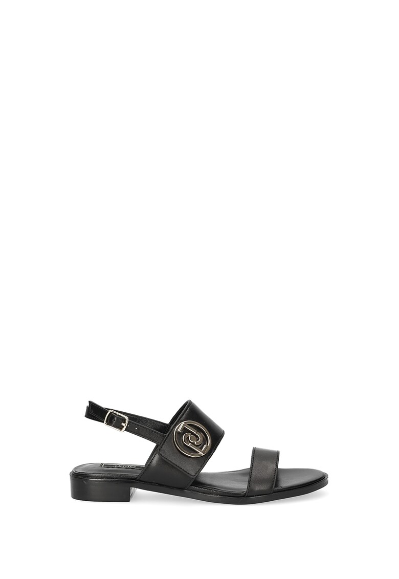 Sandale slingback de piele