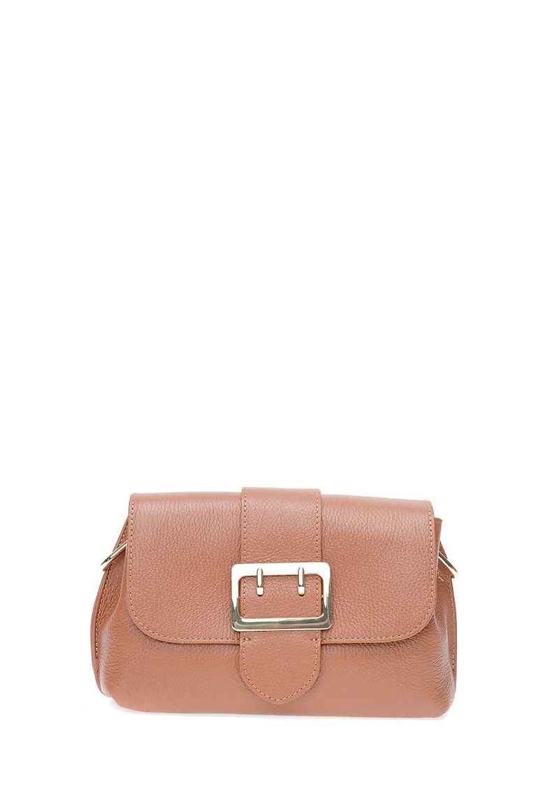 Geanta crossbody de piele cu clapa