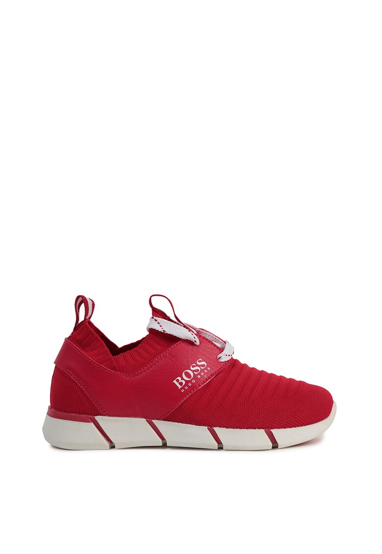 Pantofi sport de plasa cu insertii de piele ecologica