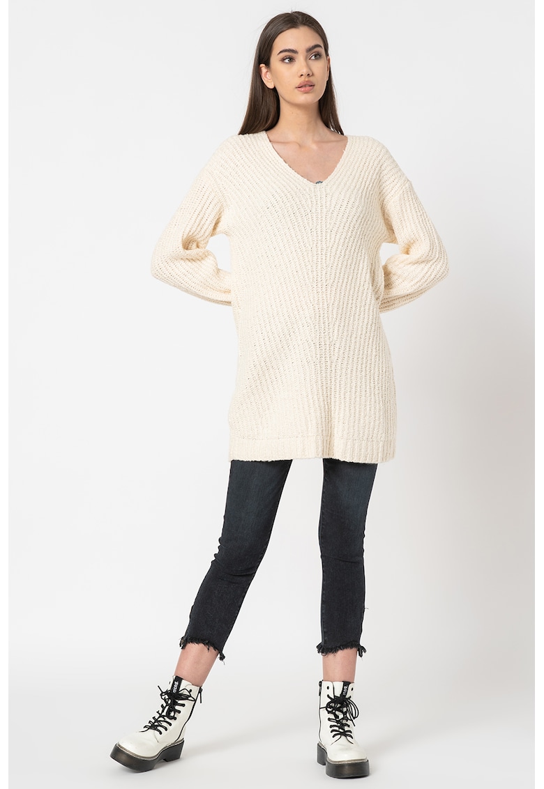 Rochie tricotata cu decolteu in V