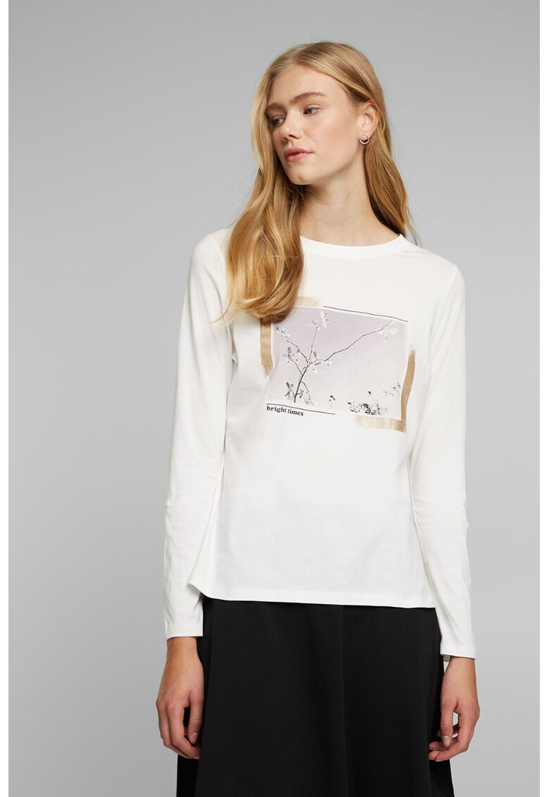 Bluza de bumbac organic cu imprimeu foto