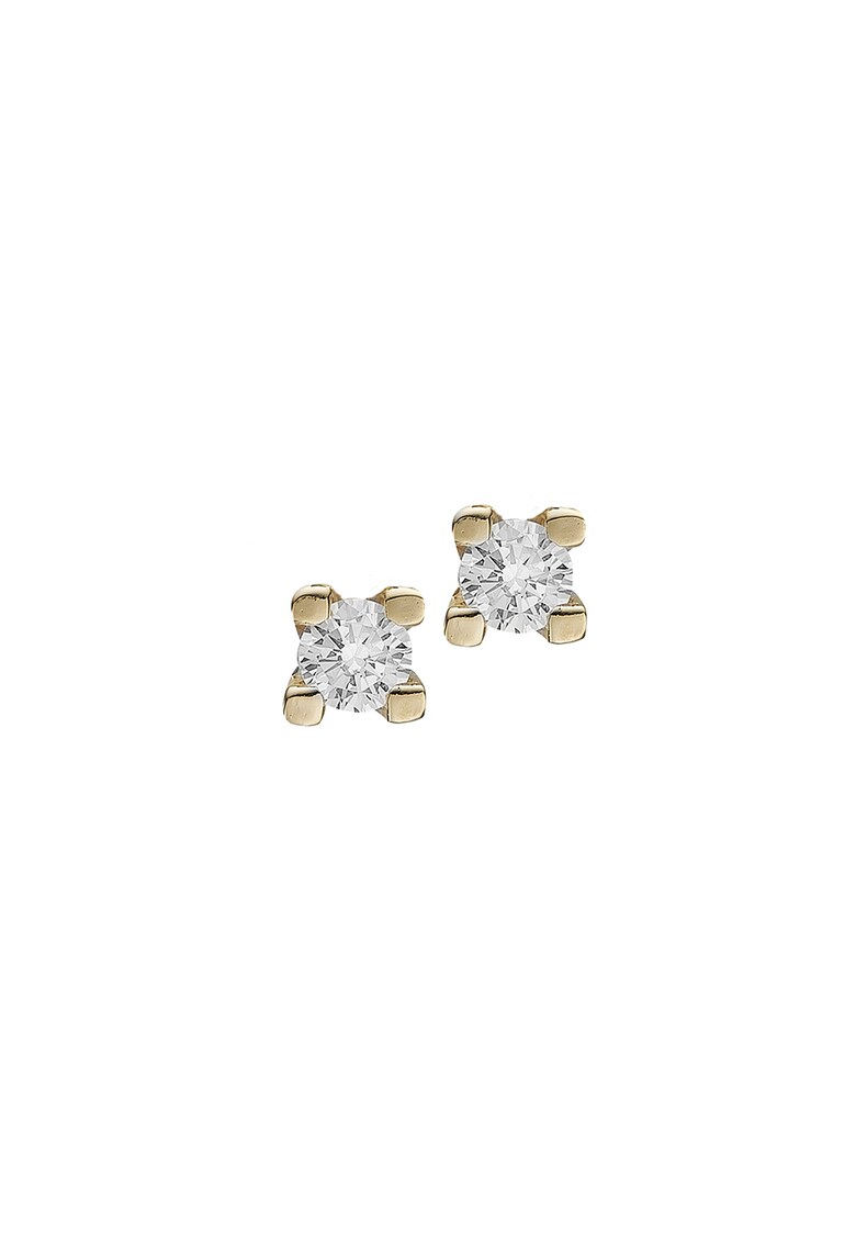 Cercei placati cu aur de 18K - decorati cu diamante ecologice
