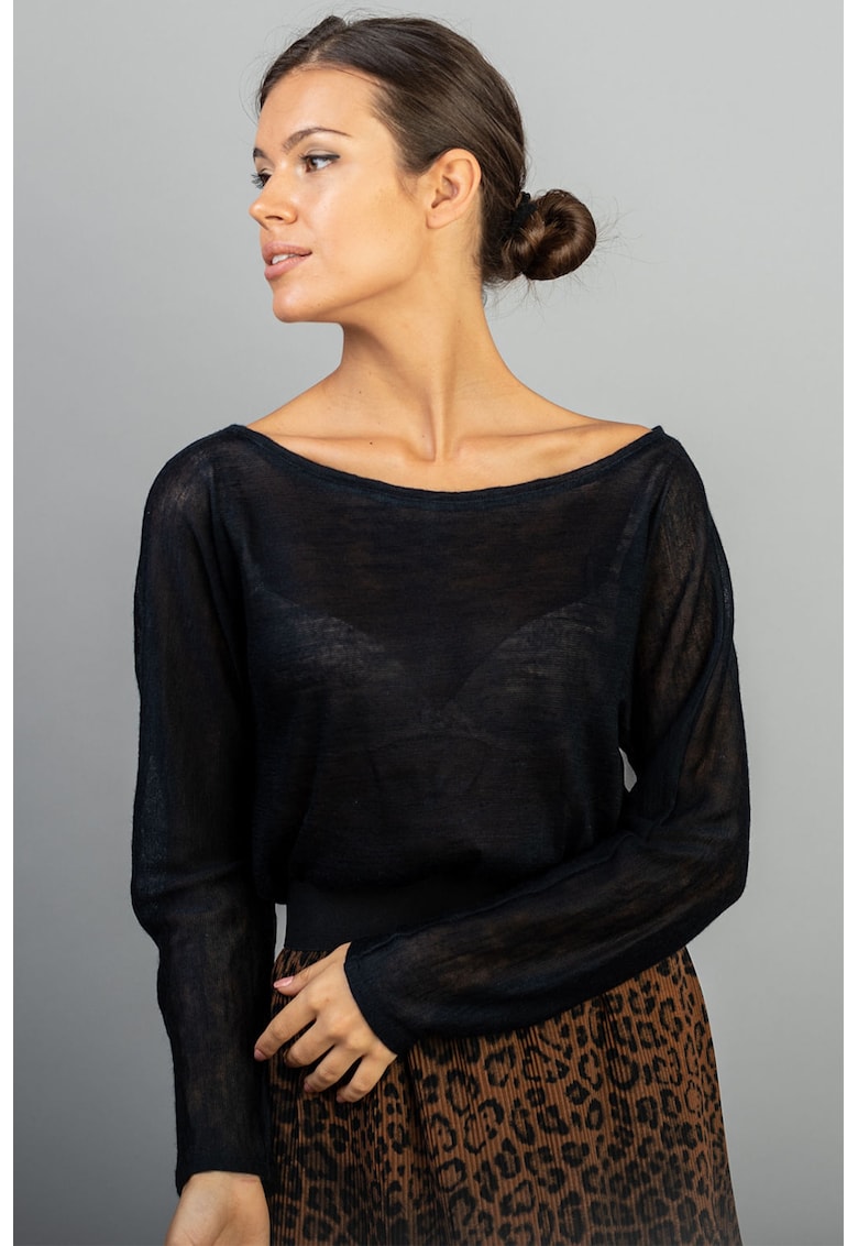 Bluza semitransparenta cu amestec de lana Couture de Marie imagine noua 2022