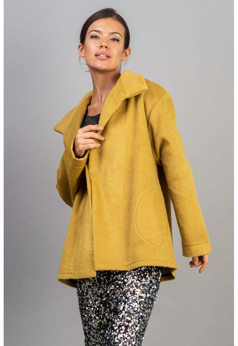 Palton din amestec de lana Sofia Couture de Marie imagine noua