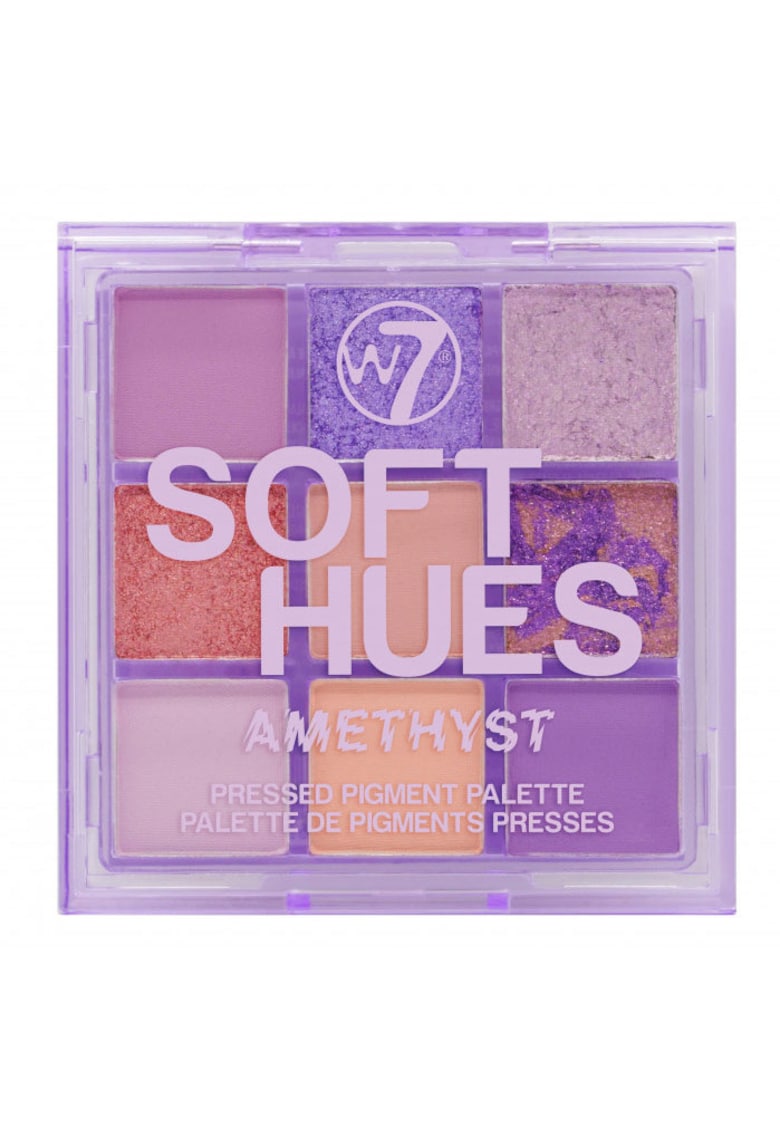 Paleta Profesionala de Farduri Soft Hues Pressed Pigment Palette - Amethyst - 9 culori - 8.1 g