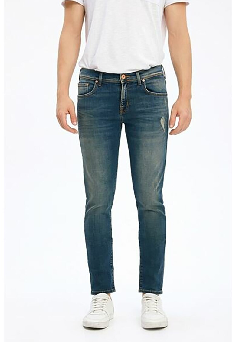 Blugi skinny cu aspect decolorat Diego X