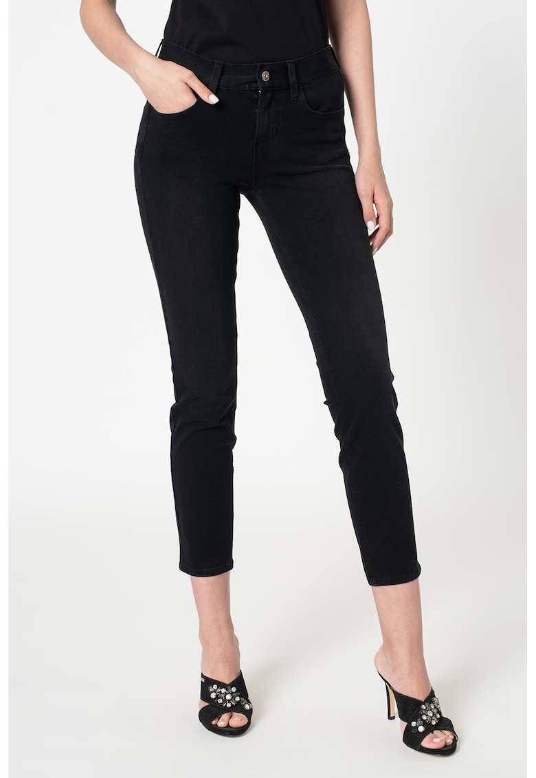 Blugi skinny slim fit crop