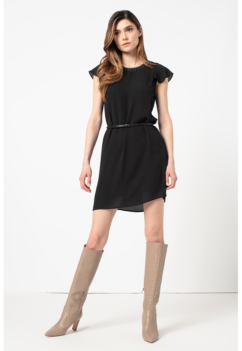 Rochie dreapta cu maneci tip clopot