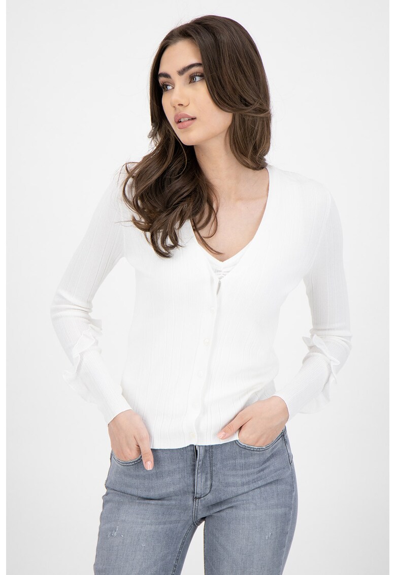 Set de cardigan si top tricotat fin