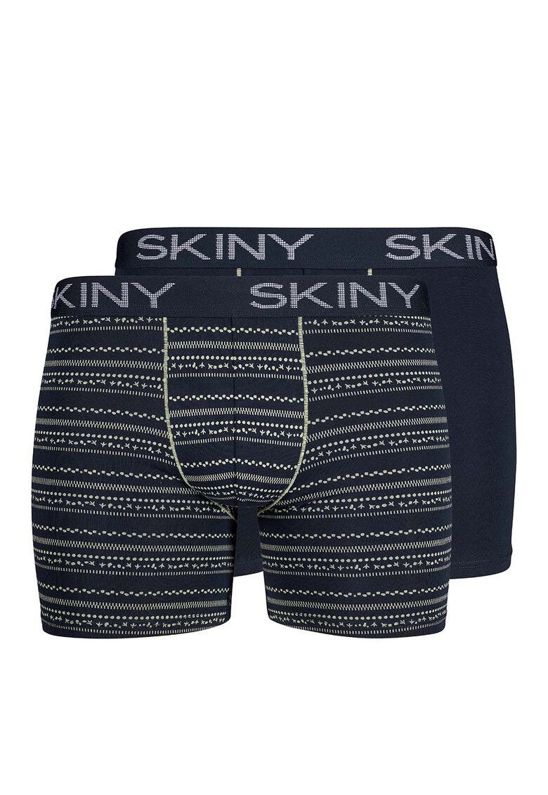 Set de boxeri cu model uni si dungi - 2 perechi